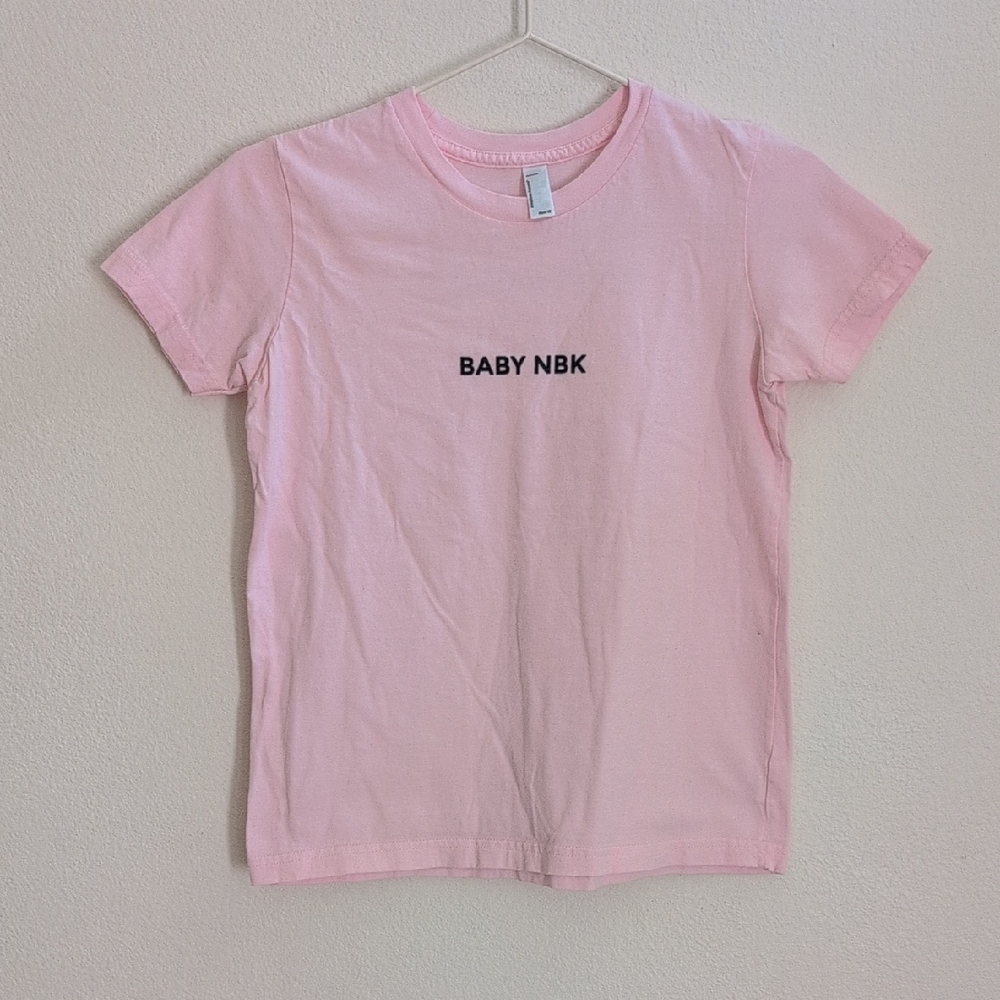 Pink Kids Graphic Tee Made For Women To Wear As A Baby Tee